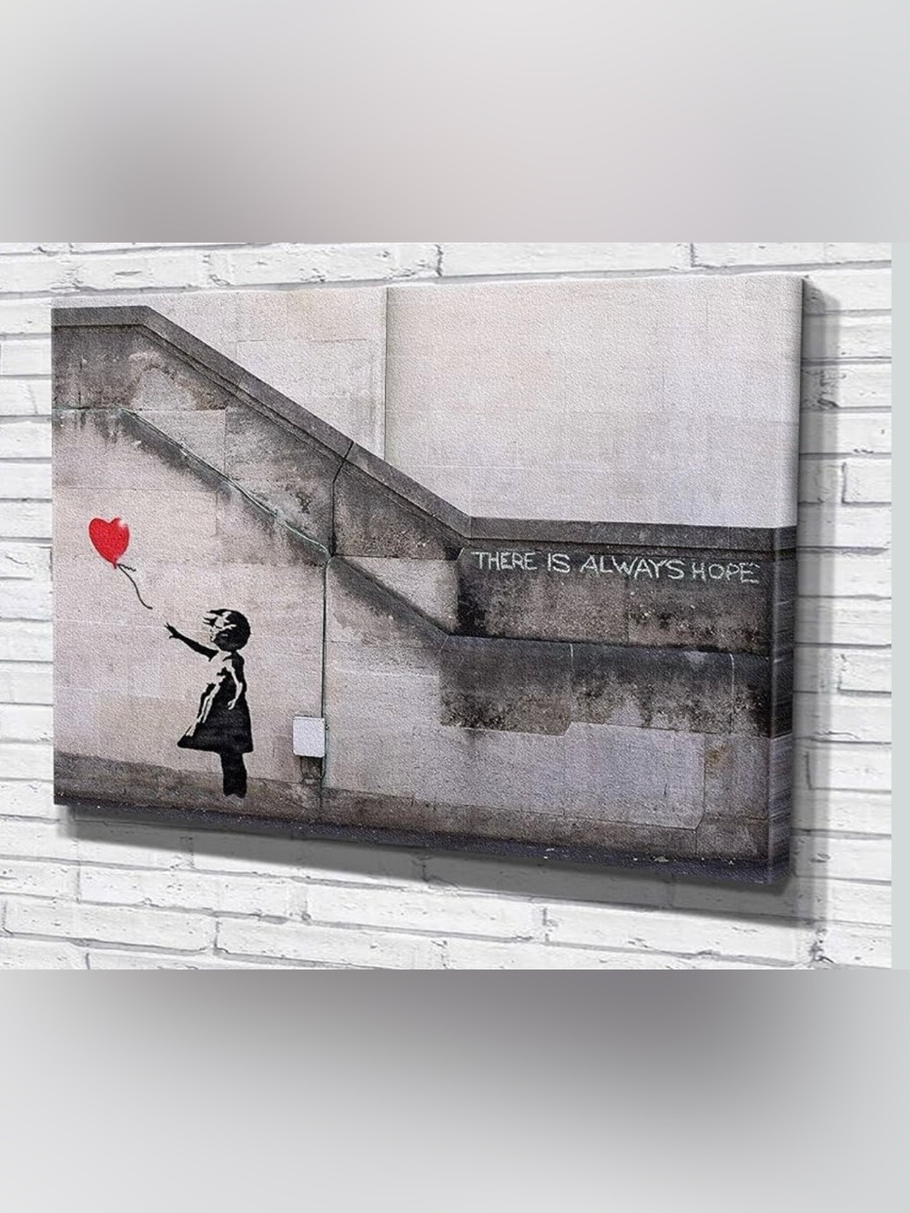 Banksy There Is Always Hope Canvas Wall Art, Preowned